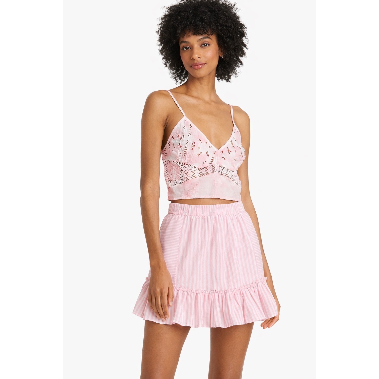 Loveshackfancy Mizu Crop Top & Geanie Skirt Set Top Sz 4 Skirt Sz Small $540